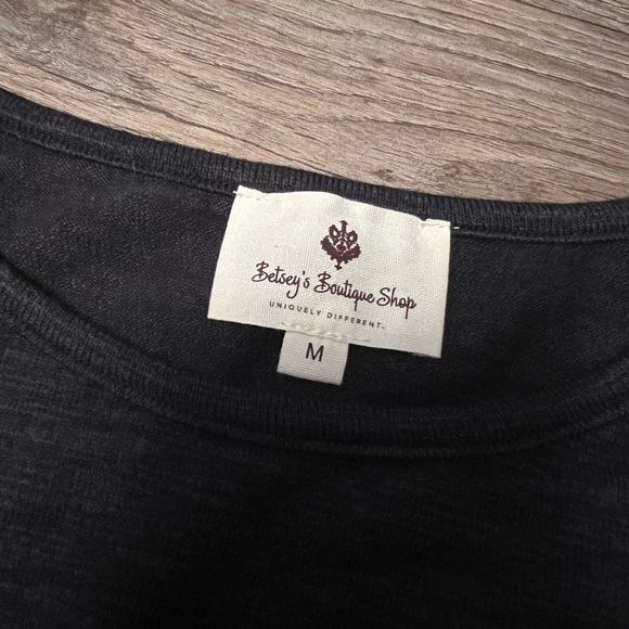 Navy Long Sleeve Ruffle Top - Picture 6 of 8